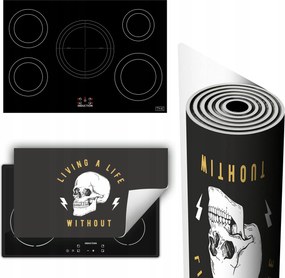 Vinil Tűzhelyvédő Szőnyeg Asztallap 90x52 sötét koponya