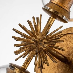 Quoizel STARING-2WB-DG-CLEAR - Fali lámpatest STARING 2xE27/40W/230V rézszínű