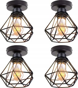 Tokius Mennyezeti lámpa, 16 cm – 4 db-os szett Vintage &amp; ipari stílus