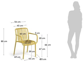 Isabellini mustársárga kerti szék - Kave Home