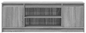 szürke sonoma színű szerelt fa LED-es TV-szekrény 139,5x34x50cm