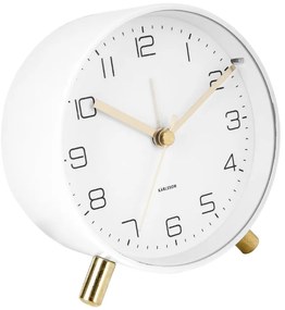 Lofty fehér ébresztőóra, ø 11 cm - Karlsson