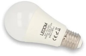 LED lámpa , égő , körte ,  E27 foglalat , 12 Watt , meleg fehér , LEDOM