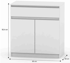 HANY NEW 007 szekrény, fehér