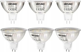 Led izzó DiCUNO MR16 GU5.3 6W 4000K, semleges fehér, szabályozható 6 db