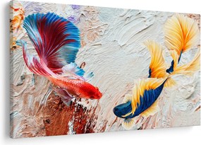 Kép - harcoló hal (90x60 cm)