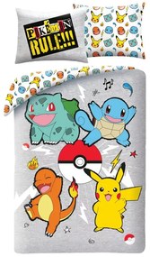 Pokémon Rule! ágyneműhuzat 140×200cm, 70×90 cm microfibre