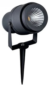 LED lámpatest , földbeszúrható , kerek , 12W , meleg fehér , fekete , kültéri , IP65 , V-TAC