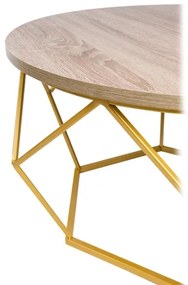 Kávéasztal DIAMOND 40x70 cm arany/barna