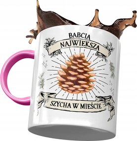 Rózsaszín Bögre Nagymama Napjára Nyomtatott Fotóval