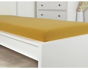 4Home Ideál jersey lepedő mustár, 140 x 200 cm, 140 x 200 cm