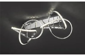 ABRO dimmelhető LED mennyezeti lámpa, 49W/230V, fényes króm