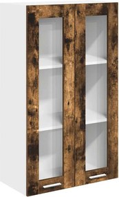 vidaXL Függő szekrény tárolóval Füstölt tölgy 60 x 31 x 100 cm Faanyag