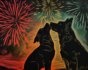 Poszter 76x60,5cm Kutya ölelés