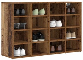 Cipősszekrény polcokkal Régi fa 103 x 30 x 67 cm Faanyag