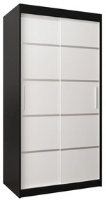 Ruhásszekrény 100 cm Verika 1 100 (fekete + fehér). 1063678