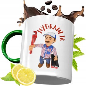 Zöld Bögre Vízvezeték Szerelőnek Születésnapi Ajándék Nyomtatott Fényképpel