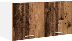 vidaXL Függő szekrény tárolóval Öreg fa 80 x 31 x 40 cm Faanyag