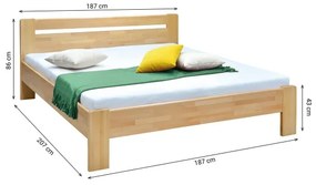 Kétszemélyes masszív ágy AMARA 180x200 cm bükk