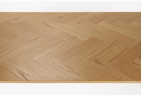Étkezőasztal tölgyfa dekorral 90x180 cm Fabio – White Label