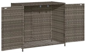 szürke polyrattan kerti tárolószekrény 83x45x76 cm