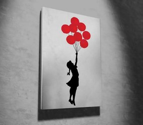 WY63 Banksy Repülő lufis lány vászonkép, 50 x 70 cm