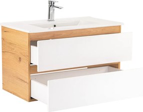 Vario Forte 80 alsó szekrény mosdóval tölgy-fehér