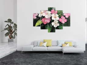 Kép - Rózsaszín és fehér virágok (150x105 cm)