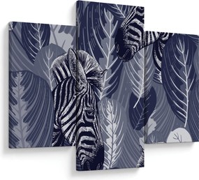 Kép - Kék zebrák (90x60 cm)