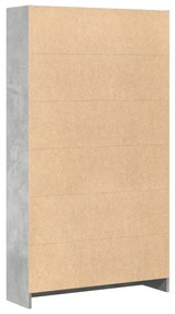 betonszürke szerelt fa könyvespolc 80 x 24 x 143 cm