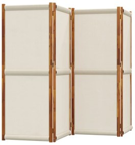világosszürke 4 paneles térelválasztó 280 x 180 cm