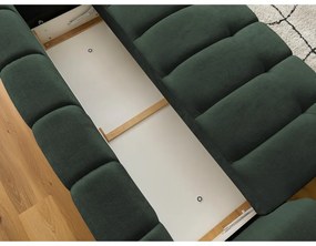 Zöld kinyitható-tárolóhelyes kanapé 251 cm Fuji – Bobochic Paris