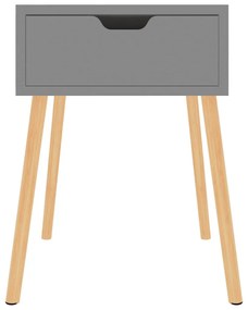 2 db szürke szerelt fa éjjeliszekrény 40 x 40 x 56 cm