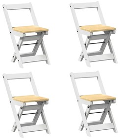 Corona 4 db fehér tömör fenyőfa összecsukható étkezőszék