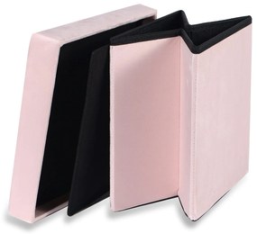 Rózsaszín összecsukható ülőke CUBEXO VELVET M