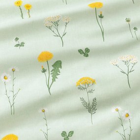 Goldea szögletes terítő 100% pamutvászon - mező, zöld melanzs alapon 80 x 80 cm