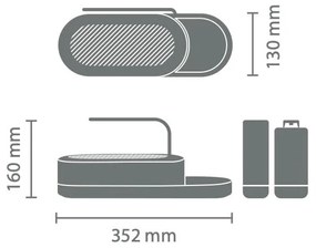 Szürke műanyag mosogatóeszköz tartó SinkStyle – Brabantia