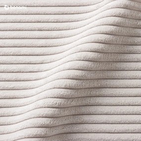 Krémszínű kordbársony kinyitható-tárolóhelyes sarokkanapé Voltaire – Bobochic Paris