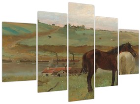 Kép - Edgar Degas, Horses in a Meadow, reprodukciók (150x105 cm)