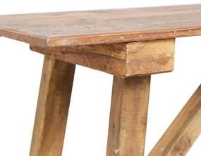 vidaXL vegyes újrahasznosított fa konzolasztal 130 x 40 x 80 cm