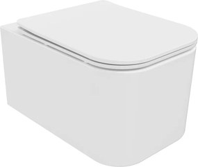 Mexen Elis Rimless WC csésze lassan záródó, vékony duroplast ülőkével, fényes fehér - 30910600