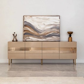 Leon TV-állvány, bronz-arany, 180 cm