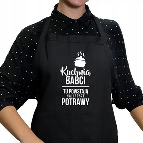 Vicces ajándék nagyinak, nyomott mintás kötény