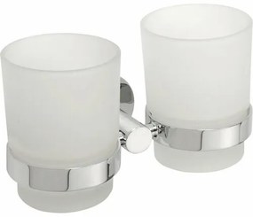 SAPHO XR902 X-Round dupla pohártartó, ezüst