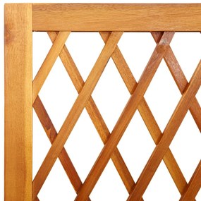 vidaXL tömör akácfa rácsos ültetőláda polccal 100 x 32 x 185 cm