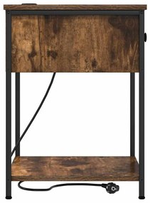 Éjjeliszekrény 2 pcs Füstölt tölgy 42 x 41 x 56 cm Faanyag