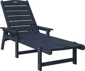 vidaXL Napozó 2 pcs Tengerészkék 195,5 x 53 x 98,5 cm Polietilén