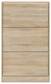 sonoma tölgy színű szerelt fa cipőszekrény 63x24x103 cm