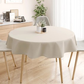 Goldea pamut asztalterítő - latte - kör alakú Ø 100 cm