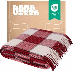 "Veronika" félig gyapjú takaró ágytakaró Pléd piros 140х200 cm